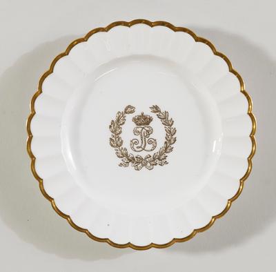 Butter plate with monogram of Louis Philippe