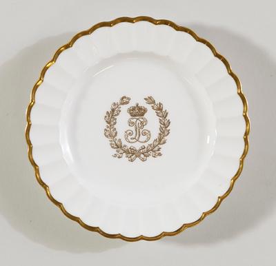 Butter plate with monogram of Louis Philippe