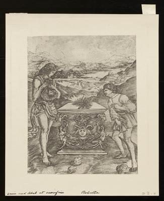Cain and Abel at Sacrifice, from a group of photographs of rare prints in the British Museum