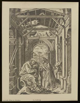 The Nativity, from a group of photographs of rare prints in the British Museum