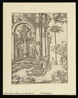 St. Sebastian, from a group of photographs of rare prints in the British Museum