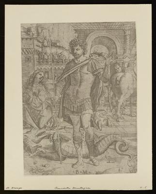 St. George, from a group of photographs of rare prints in the British Museum