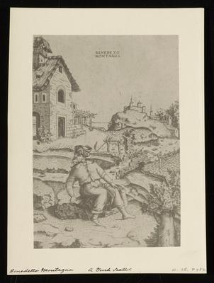 A Turk Seated, from a group of photographs of rare prints in the British Museum