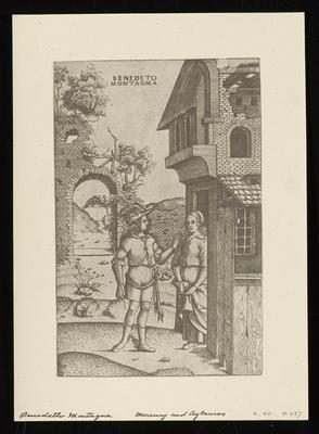 Mercury and Aglauros, from a group of photographs of rare prints in the British Museum