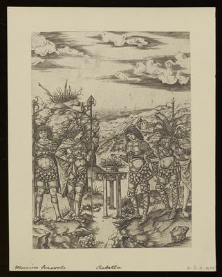 Mucius Scaevola, from a group of photographs of rare prints in the British Museum