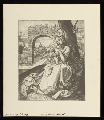 Virgin and Child; from a group of photographs of rare prints in the British Museum