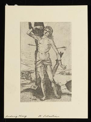 St. Sebastian; from a group of photographs of rare prints in the British Museum