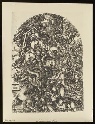 The Seven-headed Beast, from a group of photographs of rare prints in the British Museum