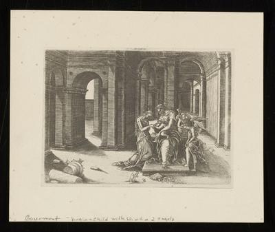 Virgin and Child with Saints and Two Angels, from a group of photographs of rare prints in the British Museum