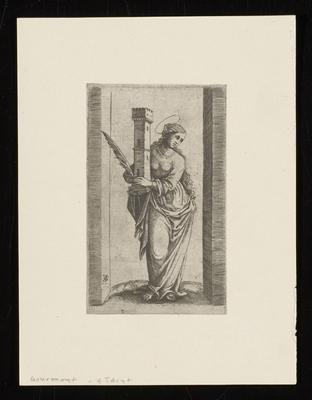 A Saint, from a group of photographs of rare prints in the British Museum