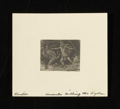 Hercules Killing the Hydra, from a group of photographs of rare prints in the British Museum