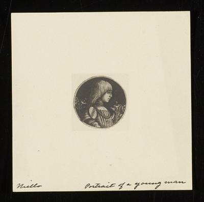 Portrait of a Young Man, from a group of photographs of rare prints in the British Museum