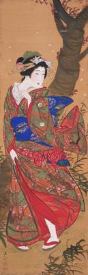 Kyoto Maiden [left of the pair Kyoto Maiden and Peeking Boy]