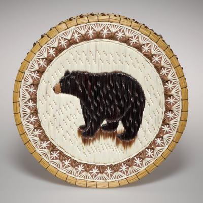 Box with black bear motif on cover