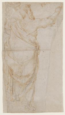 Moses and the Crossing of the Red Sea (recto); A Pope Kneeling Before Christ as Salvator Mundi (verso)