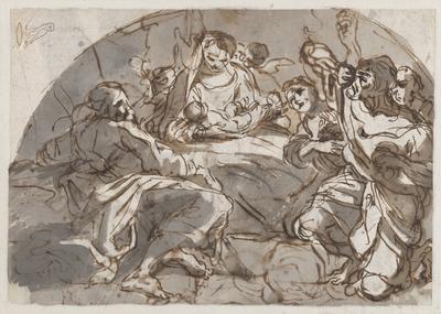 Adoration of the Shepherds (recto); Diana and her Nymphs (verso)