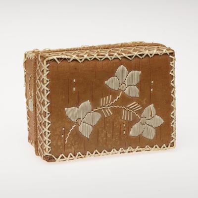 Covered quillwork box