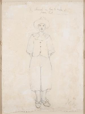 Garbo Drawing: R Showed Me How to Make a Paper Hat