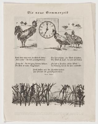 Die neue Sommerzeit (The New Summertime) (recto) and The Ride (Die Fahrt) (verso), page from Der Bildermann