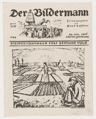 Belgian Landscape (Belgische Landschaft) (recto) and The Meadow (Die Wiese) (verso), page from Der Bildermann