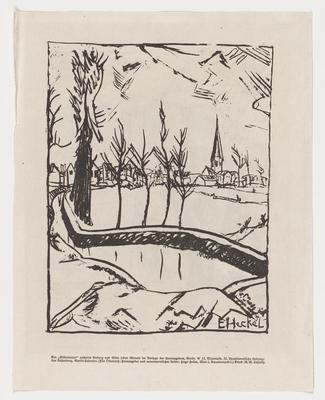 Near Ghent (Bei Gent) (recto) and Mountain Goats (Bergziegen) (verso), page from Der Bildermann