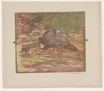 Hen with Her Chicks (Henne mit ihren Kücken)