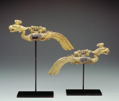 Harness trapping in the form of a phoenix, one of a pair