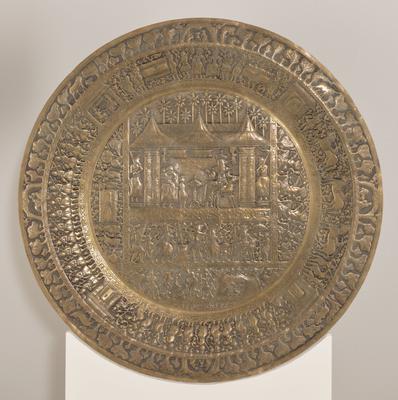 Commemorative dish depicting the fall of the Kingdom of Kandy