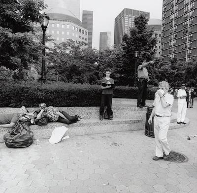 [people in a park in the city]