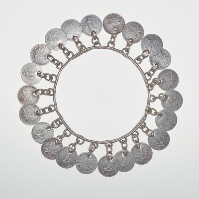 Bracelet with coin pendants