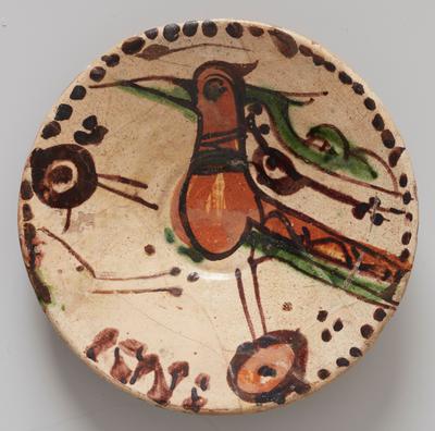 Bowl with bird motif