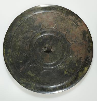 Mirror with abstract decor