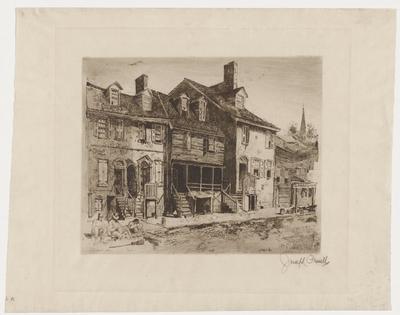 Street Sweepers, Old Houses, Ann Street, Philadelphia