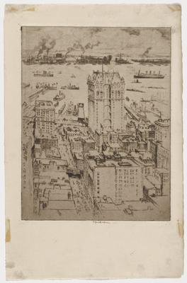 The West Street Building from the Singer Building