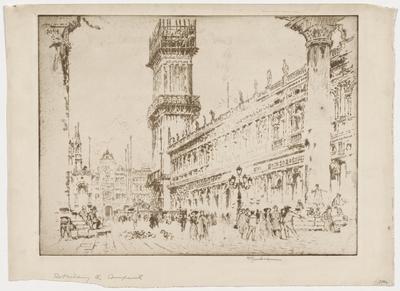 Rebuilding the Campanile No. II, Venice