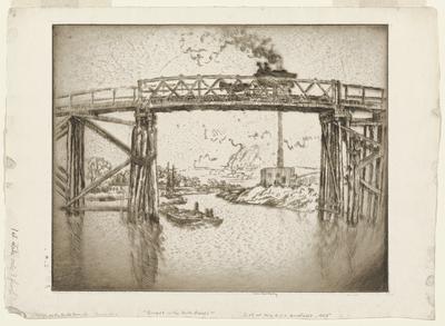 Barges on the North Branch, Chicago