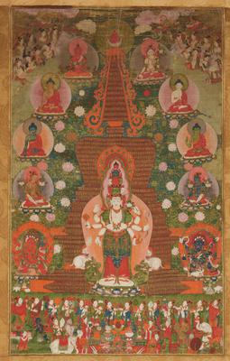 Thangka of an eleven-headed Avalokiteshvara