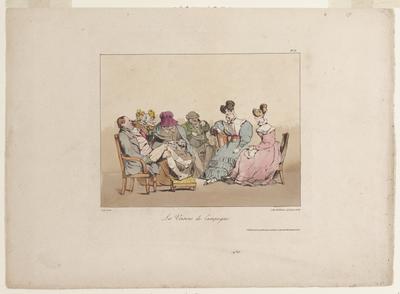 Caricature.  No. 5.  Les Voisins de Campagne.