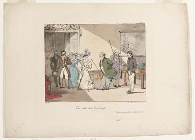 Caricature.  No. 7.  Une visite dans le voisinage.