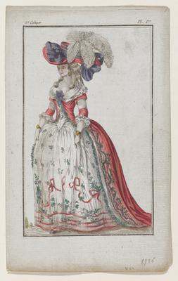 Femme en Robbe à la Turque (Plate I) from Cabinet des Modes, Cinquième Cahier, 15 Janvier 1786