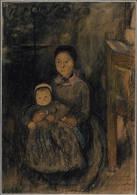 Two Young Vendean Girls in an Interior
