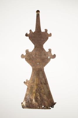 Plaque in the form of a tower