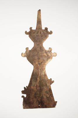 Plaque in the form of a tower