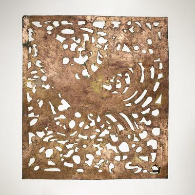 Pictorial plaque with bird