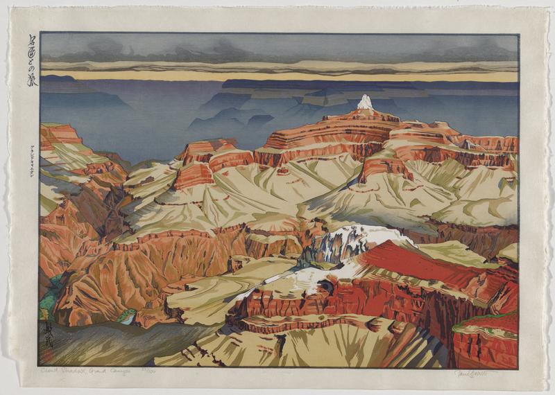 Contemporary Mokuhanga woodblock print