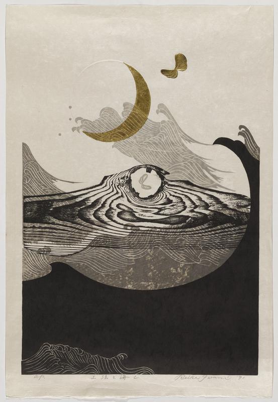 Crescent Moon and Sea C by Reika Iwami