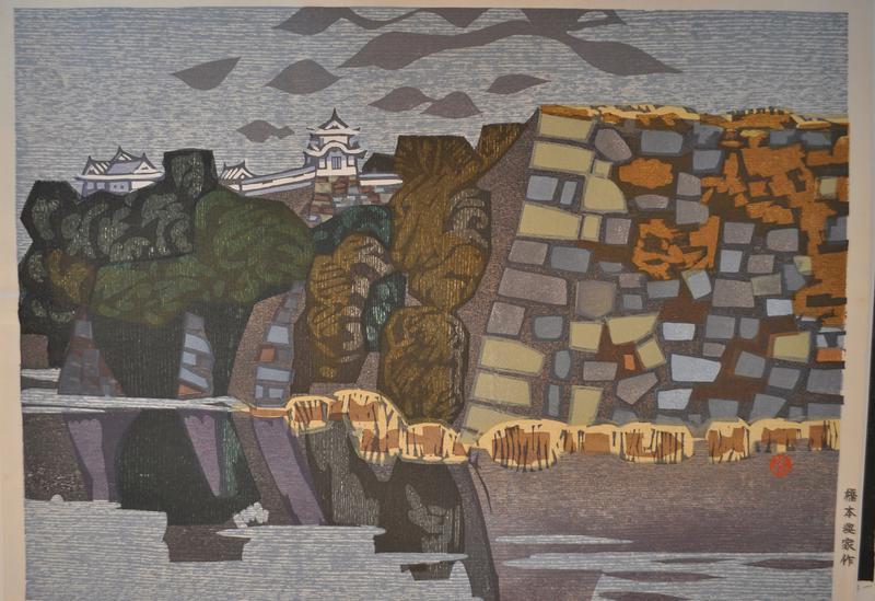 Wall and moat of Osaka Castle by Okiie Hashimoto