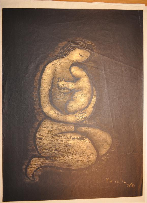Title unknown [Mother and child] by Nagase Yoshio