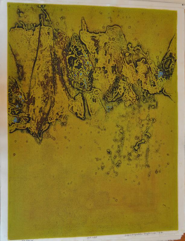 Title unknown [abstract image in yellow and black] by Hiroyuki Tajima