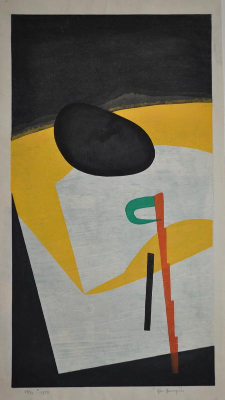 [Black Egg and Orange Bamboo] by Gen Yamaguchi